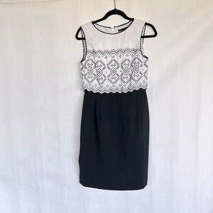 Antonio Melani size 4 black/white sleeveless dress